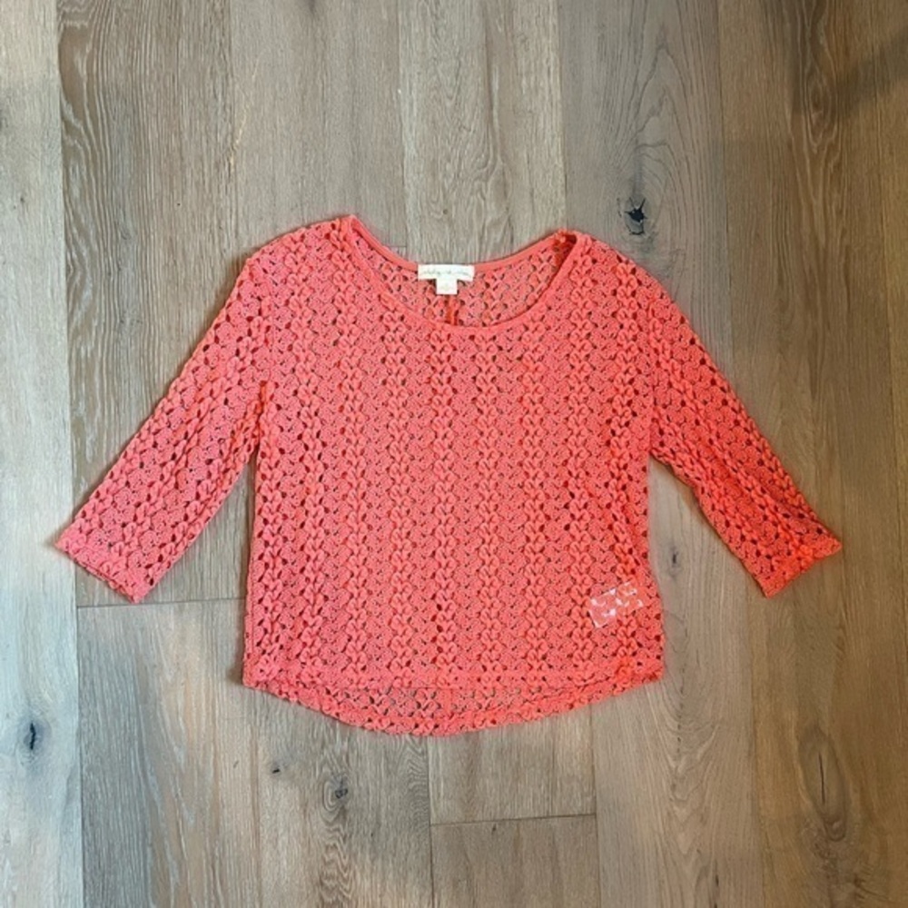 Staring at Stars Anthropologie Woven Sweater in Orange Women’s Size Medium